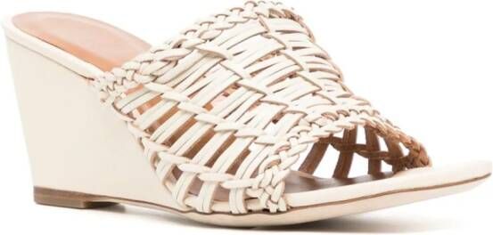 STAUD Blair sandalen met sleehak Beige