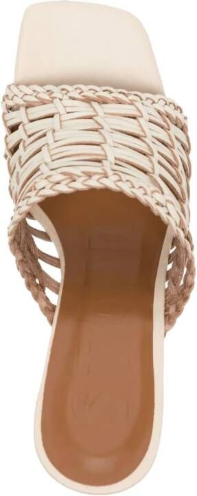 STAUD Blair sandalen met sleehak Beige