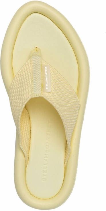 Stella McCartney Air teenslippers met plateauzool Geel