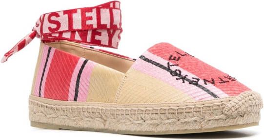 Stella McCartney Espadrilles met geborduurd logo Beige