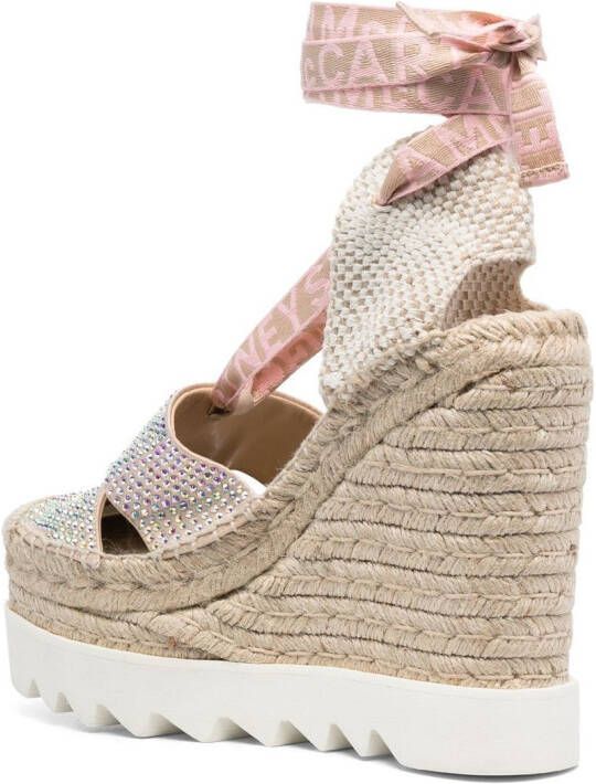 Stella McCartney Espadrilles met logoprint Beige