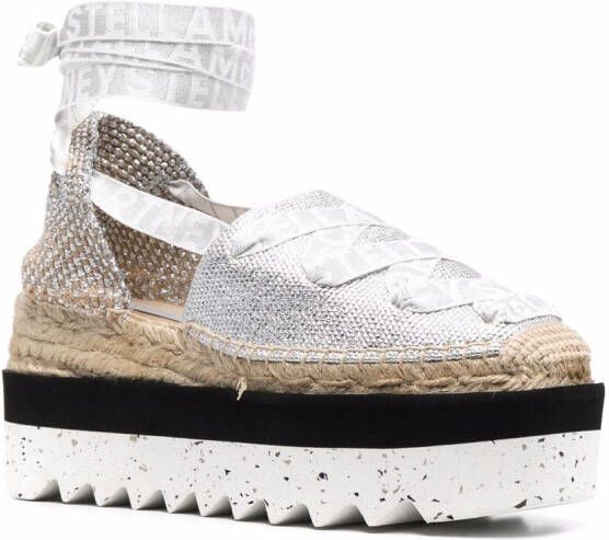 Stella McCartney Gaia espadrilles met plateauzool Grijs