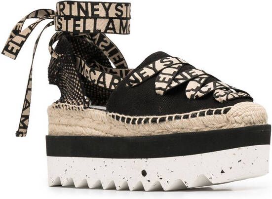 Stella McCartney Gaia espadrilles met plateauzool Zwart