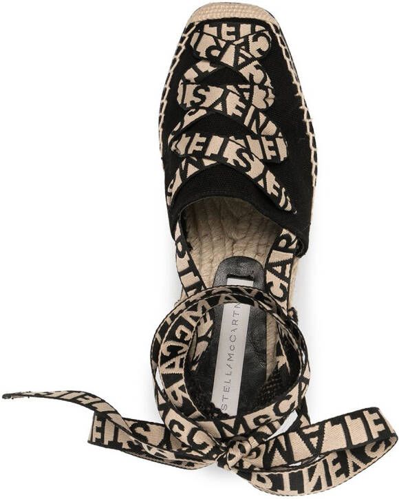 Stella McCartney Gaia espadrilles met plateauzool Zwart