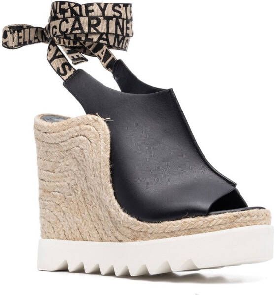 Stella McCartney Gaia espadrilles met plateauzool Zwart