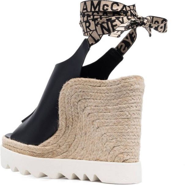 Stella McCartney Gaia espadrilles met plateauzool Zwart