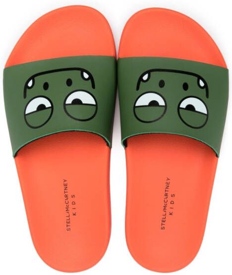 Stella McCartney Kids Slippers met open neus Oranje