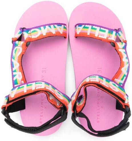 Stella McCartney Kids Sandalen met klittenband Roze