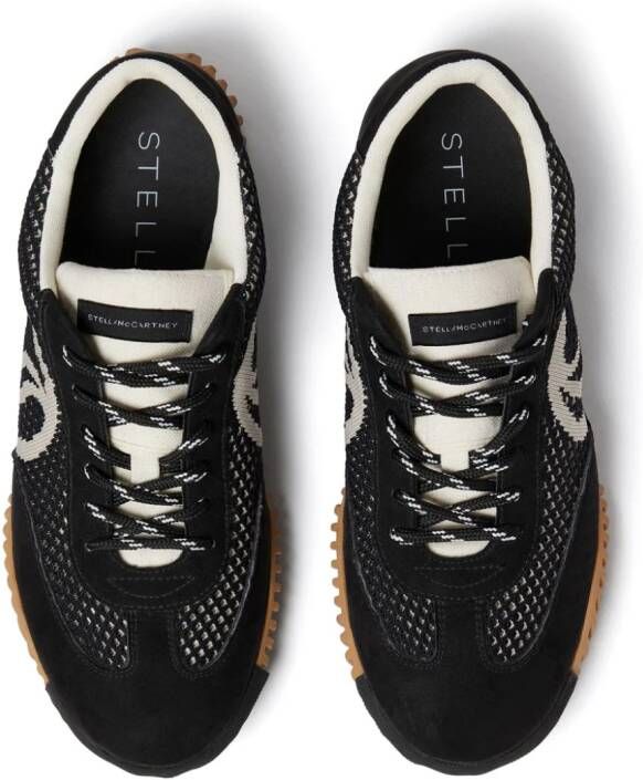 Stella McCartney S-Wave sneakers met mesh Zwart