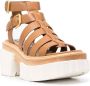 Stella McCartney Sandalen met plateauzool Bruin - Thumbnail 2