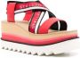 Stella McCartney Sneak-Elyse sandalen met plateauzool Rood - Thumbnail 2