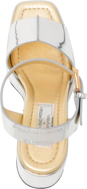 Stella McCartney x Sorayama Skyla sandalen met plateauzool Zilver