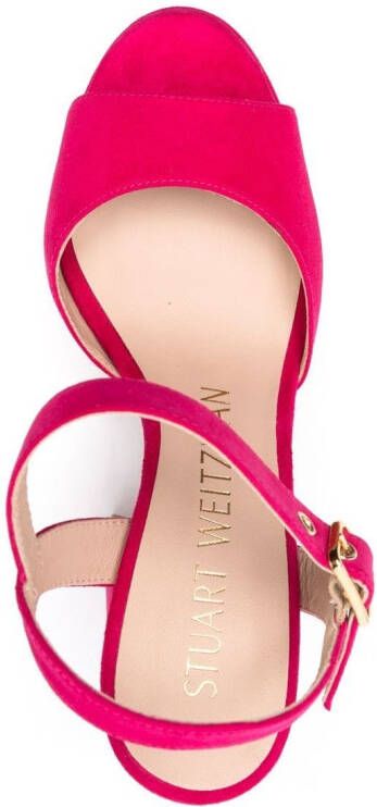 Stuart Weitzman Sandalen met plateauzool Roze