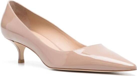 Stuart Weitzman 60mm patent leather pumps Beige