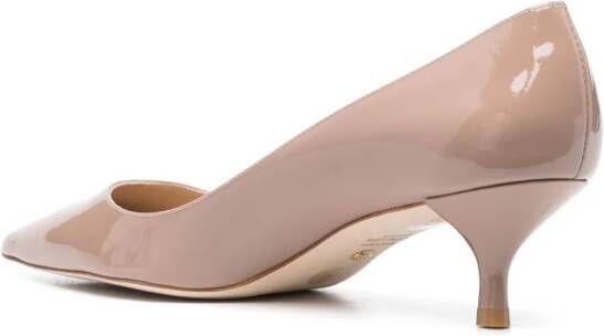 Stuart Weitzman 60mm patent leather pumps Beige