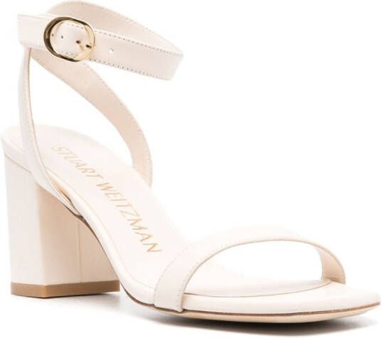 Stuart Weitzman Sandalen met blokhak Beige