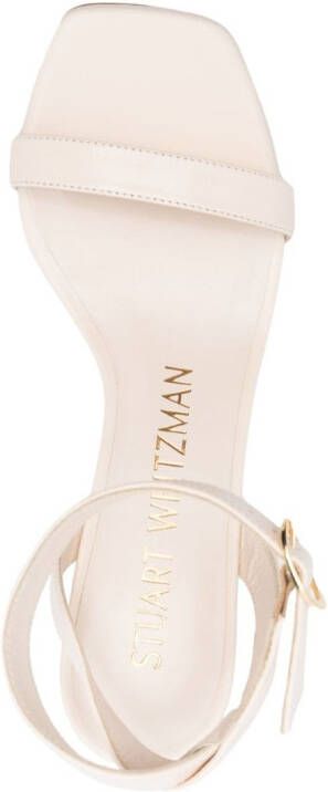 Stuart Weitzman Sandalen met blokhak Beige