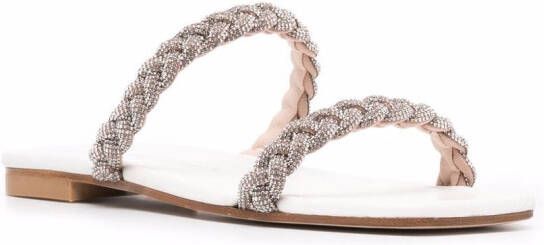 Stuart Weitzman Addison sandalen Wit