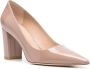 Stuart Weitzman Block leren pumps Beige - Thumbnail 2