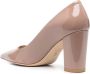 Stuart Weitzman Block leren pumps Beige - Thumbnail 3