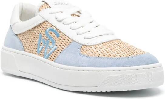 Stuart Weitzman Courtside raffia sneakers Blauw