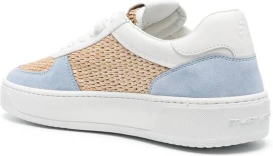 Stuart Weitzman Courtside raffia sneakers Blauw