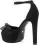 Stuart Weitzman Discoplatform sandalen met strikdetail Zwart - Thumbnail 3