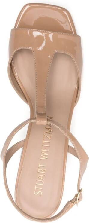 Stuart Weitzman Flareblock 75 mm sandalen Beige