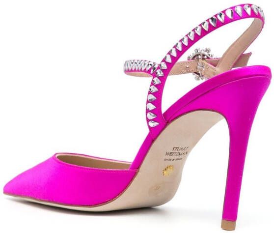 Stuart Weitzman Gemcut pumps met enkelband Roze