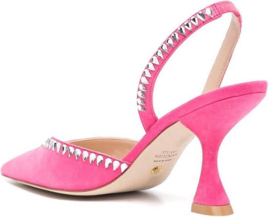 Stuart Weitzman Gemcut XCurve slingback pumps Roze