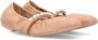 Stuart Weitzman Goldie leren ballerina's Beige - Thumbnail 2