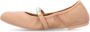 Stuart Weitzman Goldie leren ballerina's Beige - Thumbnail 4