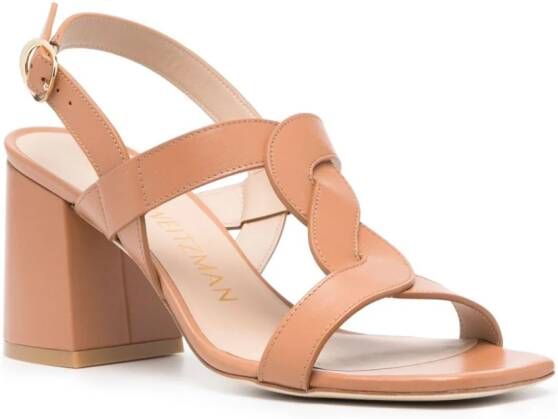 Stuart Weitzman Ibiza leren sandalen Bruin