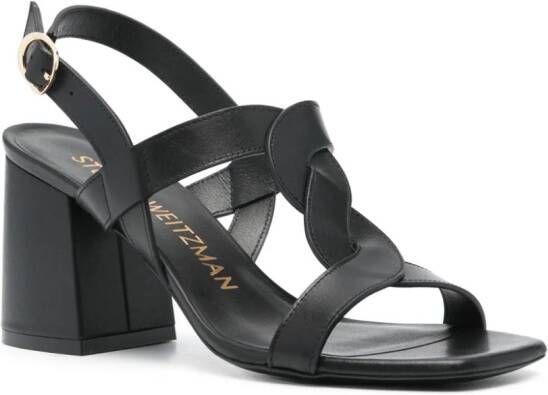 Stuart Weitzman Ibiza leren sandalen Zwart