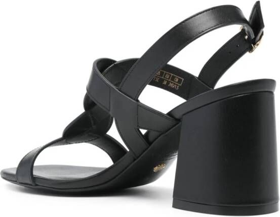 Stuart Weitzman Ibiza leren sandalen Zwart