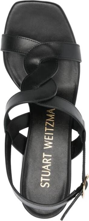 Stuart Weitzman Ibiza leren sandalen Zwart