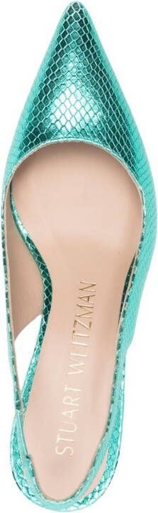 Stuart Weitzman Julia slingback pumps Blauw