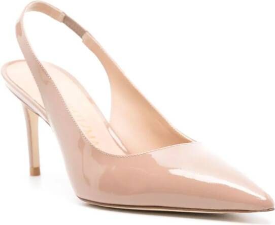 Stuart Weitzman Lakleren pumps 75 mm Beige