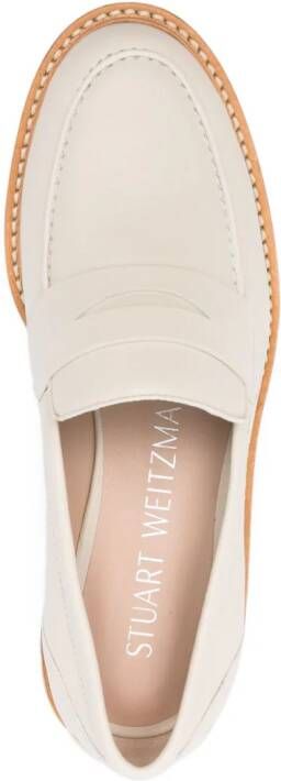 Stuart Weitzman Leren loafers Beige