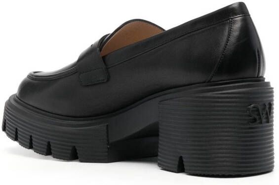 Stuart Weitzman Leren loafers Zwart