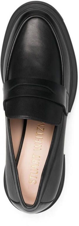 Stuart Weitzman Leren loafers Zwart