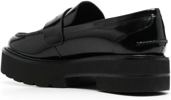 Stuart Weitzman Leren loafers Zwart