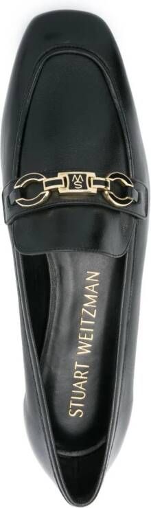 Stuart Weitzman Leren loafers Zwart