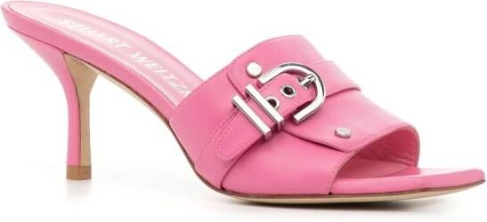 Stuart Weitzman Maverick leren sandalen Roze