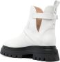 Stuart Weitzman Maverick Bedford Moto leren laarzen Wit - Thumbnail 3