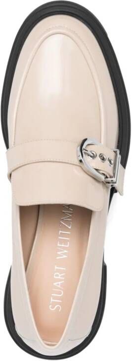 Stuart Weitzman Maverick Soho leren loafers Beige