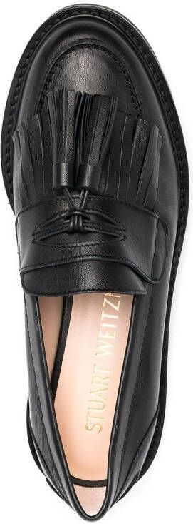 Stuart Weitzman Mila loafers met kwastje Zwart