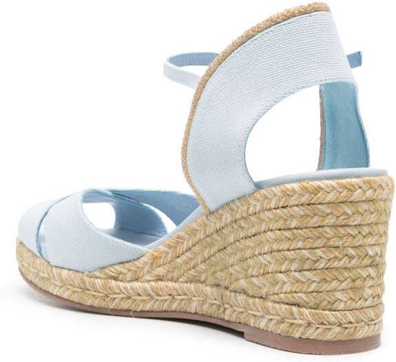 Stuart Weitzman Mirela II 80 mm espadrilles Blauw