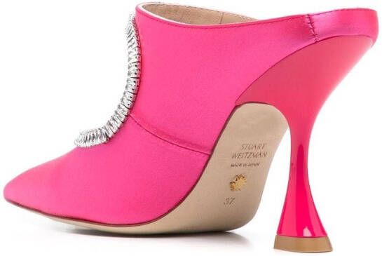 Stuart Weitzman Muiltjes verfraaid met kristallen Roze