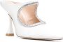 Stuart Weitzman Muiltjes verfraaid met kristallen Wit - Thumbnail 2